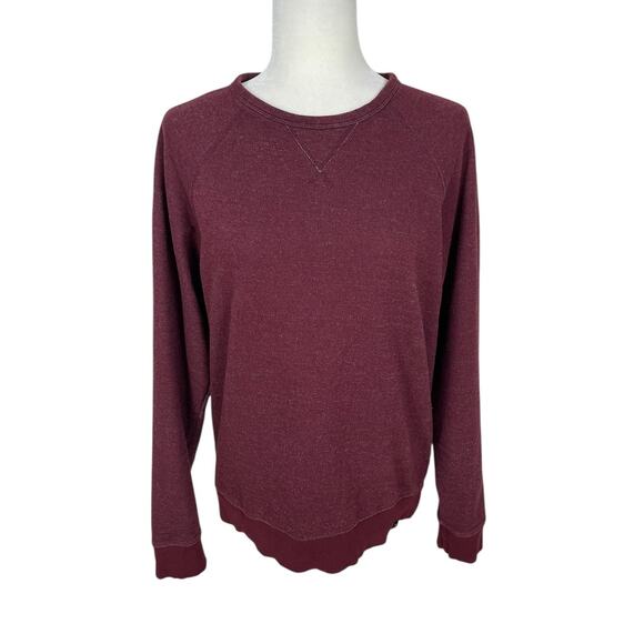 Pact Other - Pact Organic Raglan Crewneck French Terry Sweatshirt Maroon Men's Sz Med Classic